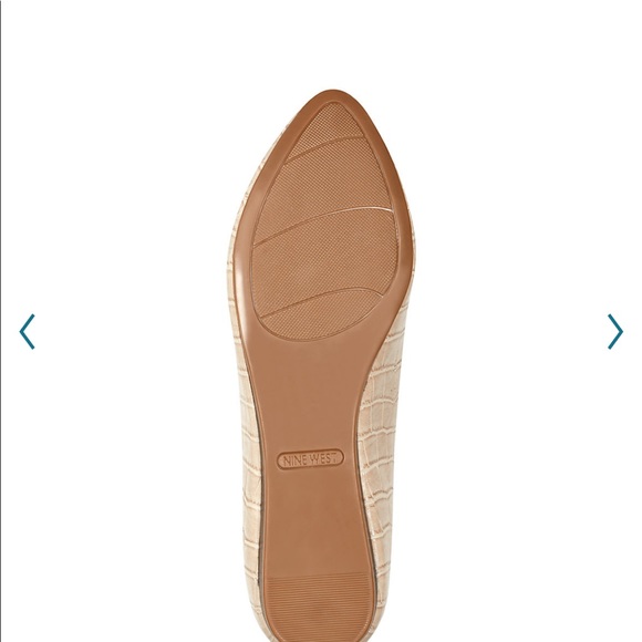 NINE WEST CREAM SLIP ON FAUX SUEDE LEATHER LINING LOAFERS - Picture 8 of 10